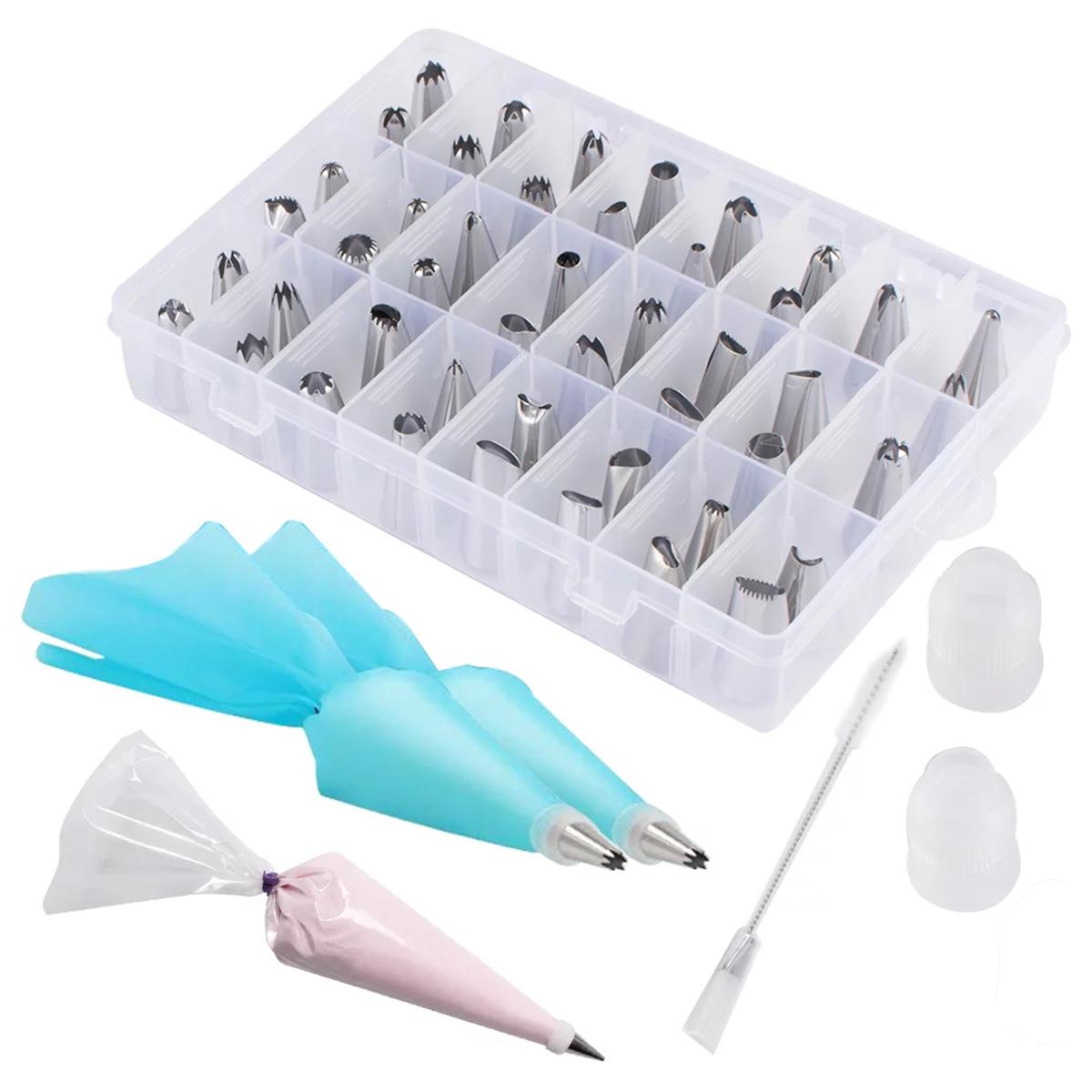 

63/82Pcs Cake Decorating Tools Kit Cake Baking Accessories Set DIY Baking Tool Accessories Bake Pastry Turntable Kit for Kitchen