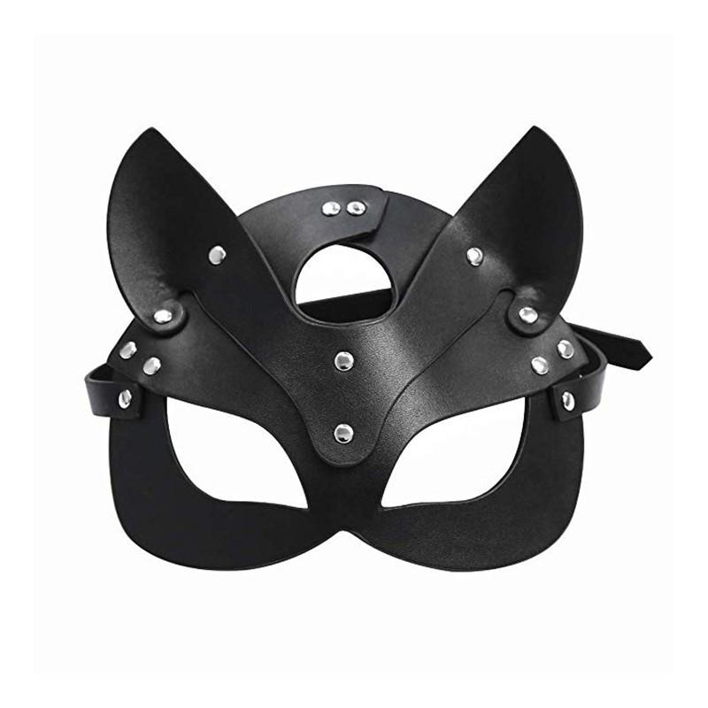 Sexy Lingerie Hot Half Face Fox Mask Erotic Fetish Spanking BDSM Bondage Flogger Adult Babydoll Games Whip Sex Toys for