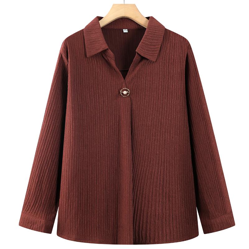 Plus Size 3XL-8XL Oversize Elegant Blouses for Women Tops Loose Long Sleeve Shirt Vintage Clothes