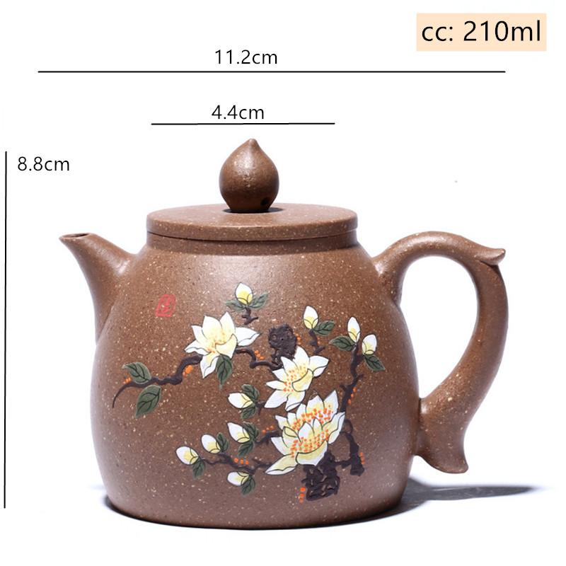 

Традиционные чайники Исин, ​​чайник из фиолетовой глины, необработанная руда, чайник с грязевыми цветами, бутик ручной работы, подарки для чайной церемонии, 210 мл 210ml