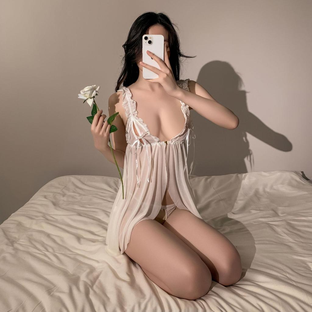 Sexy pajamas women's pure desire lace ice silk underwear mood high-end suspender nightdress 2026 new loungewear