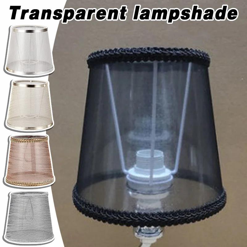 E14/E27 Nordic Style Fabric Transparent Chandelier Lampshades Art Decor Lamp Shades Bedroom Wall Lamp Cover Clip On/ Meson Type