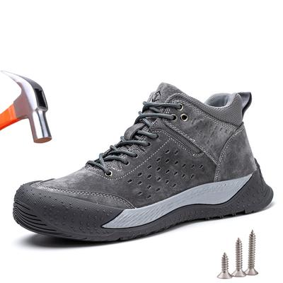 Arbeitssicherheitsschuhe Herrenstiefel High Top Arbeitsschuhe Stahlkappe Anti-Smash Pannensichere unzerstörbare Sicherheitsstiefel