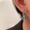 Angel Wing and Flower Hoop Earrings Fashionable Ear Rings Accessory for Parties Easy to Wear Ear Pendants Accessories