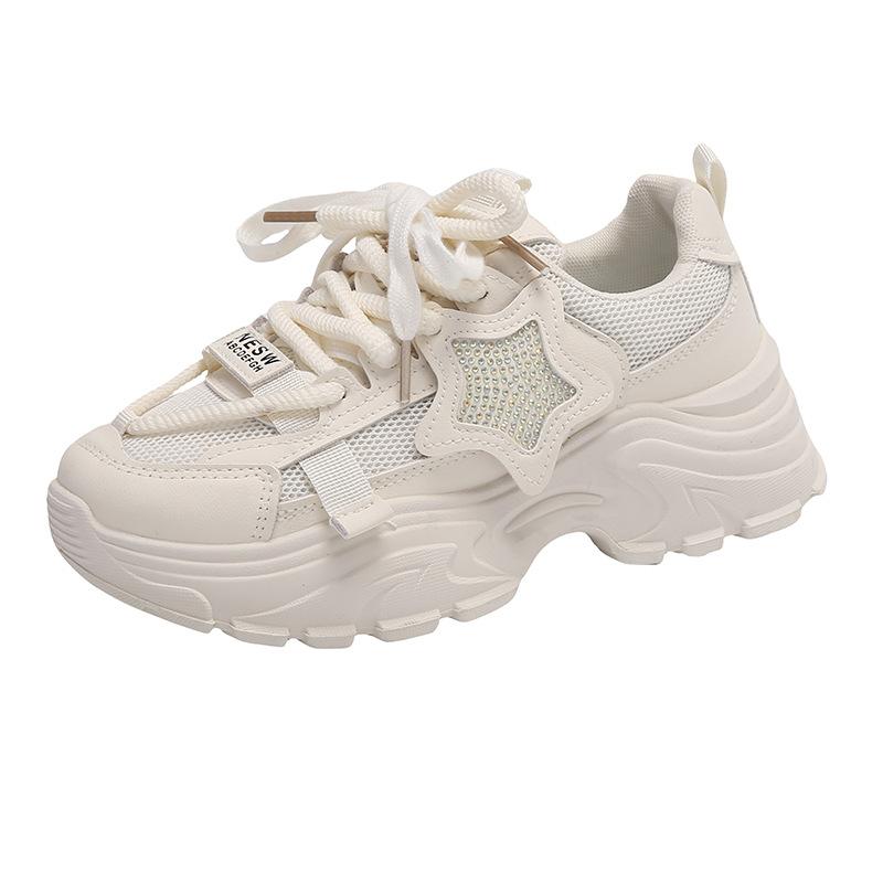 

Women s low-top autumn new double-mesh dad shoes sports and leisure fashion thick-soled heightening women s shoes one piece 2025 40