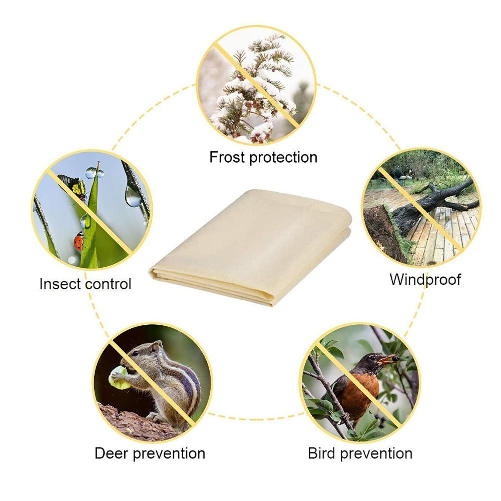 Winter Protection Heavy Duty Plant Cover Bag Non Woven Fleece Windproof Frost Resistant Outdoor Garden Cover with Drawstring