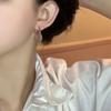 European and American personalized brushed earrings jewelry for the same earrings