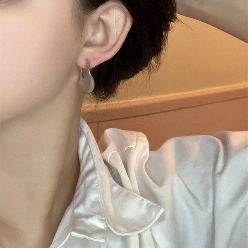 European and American personalized brushed earrings jewelry for the same earrings
