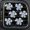6 Pcs Black Daisy Air Vent Clips, Cute Flower Car Air Fresheners Vents Clips Diamond Vent Clip Car Interior Decor Charm Bling Accessories Decoration