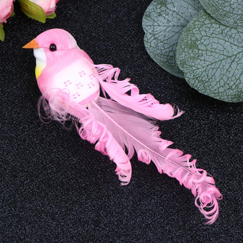 

1 шт. Случайный Симулятор Птица Ласточкин Хвост Зажим Ручной Работы Птица Украшенная Растениями Искусственная Птица Поделки Для Украшения розовый