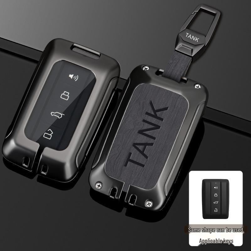 Tank 300/500 Key Cover: New Logo City Off-road Metal Car Buckle for Men.