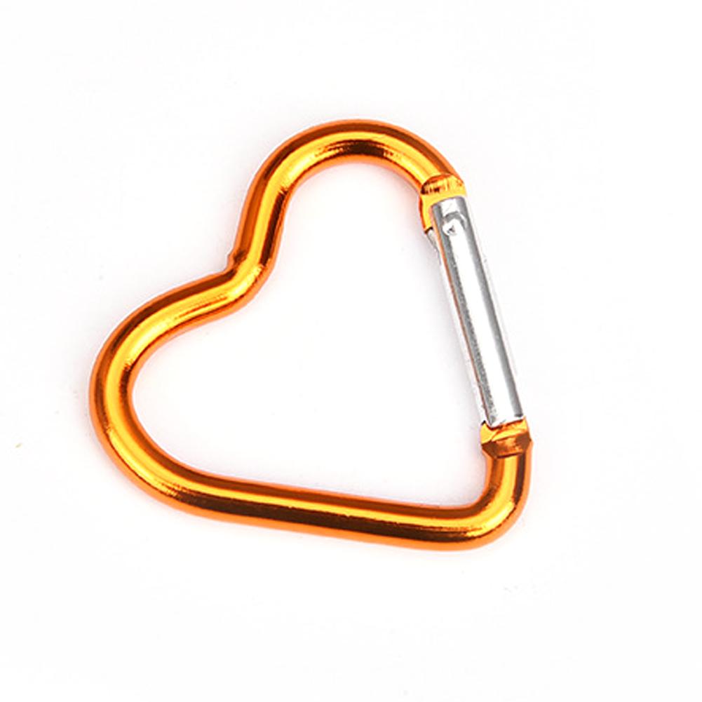 

Алюминиевый сплав Открытый в форме сердца запирающийся карабин брелок клипсы кольца скалолазные зажимы пружинный карабин прочный карабин золотой