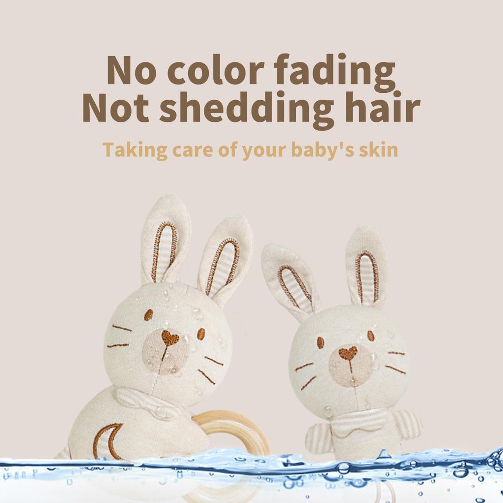 Promise Babe Stick Rattle Rattle Baby Fabric Organic Baby Shower Educational Toy for Newborns and Baby Gift Ring-Ring Toy, Toy, Cotton, Gift,