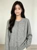 Women's Round Neck Wool Cashmere Silk Blend Cardigan - Loose, Thin, and Comfortable Knitwear for Autumn and Winter