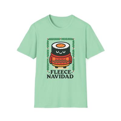 Unisex Softstyle T-Shirt Lustiger Sushi-Rolle Weihnachts-Pullover Feiertags-Grafik-Tee