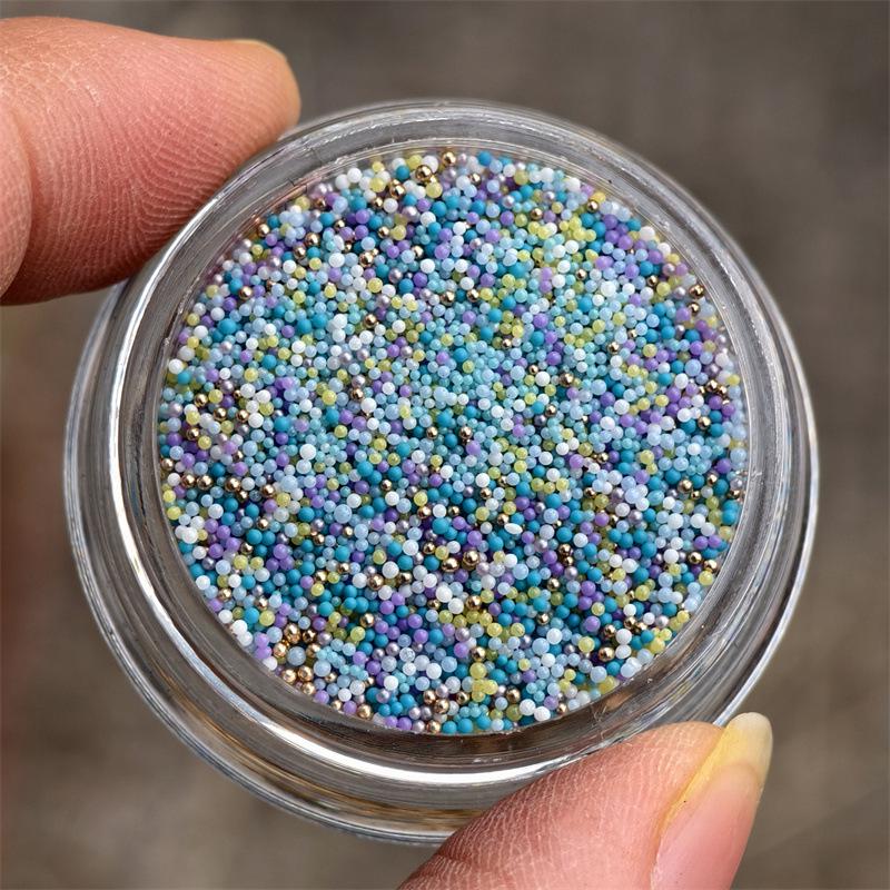Korean Iridescent Mini Steel Beads Nail Decorations