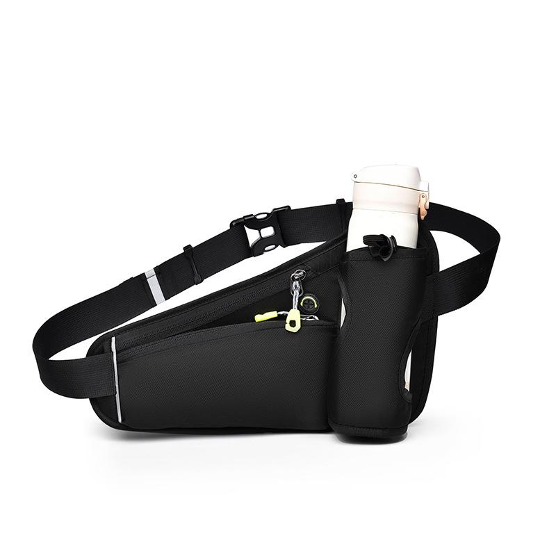 Outdoor sports waist bag multi-functional fitness water bottle waist bag waterproof running phone bag чёрный