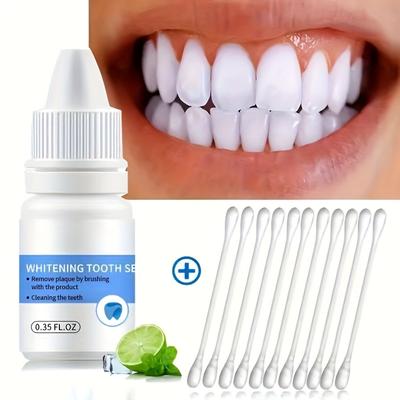 Siero sbiancante per denti, agente sbiancante rapido per denti, utilizzare due volte al giorno, denti visibilmente più bianchi in 1 settimana