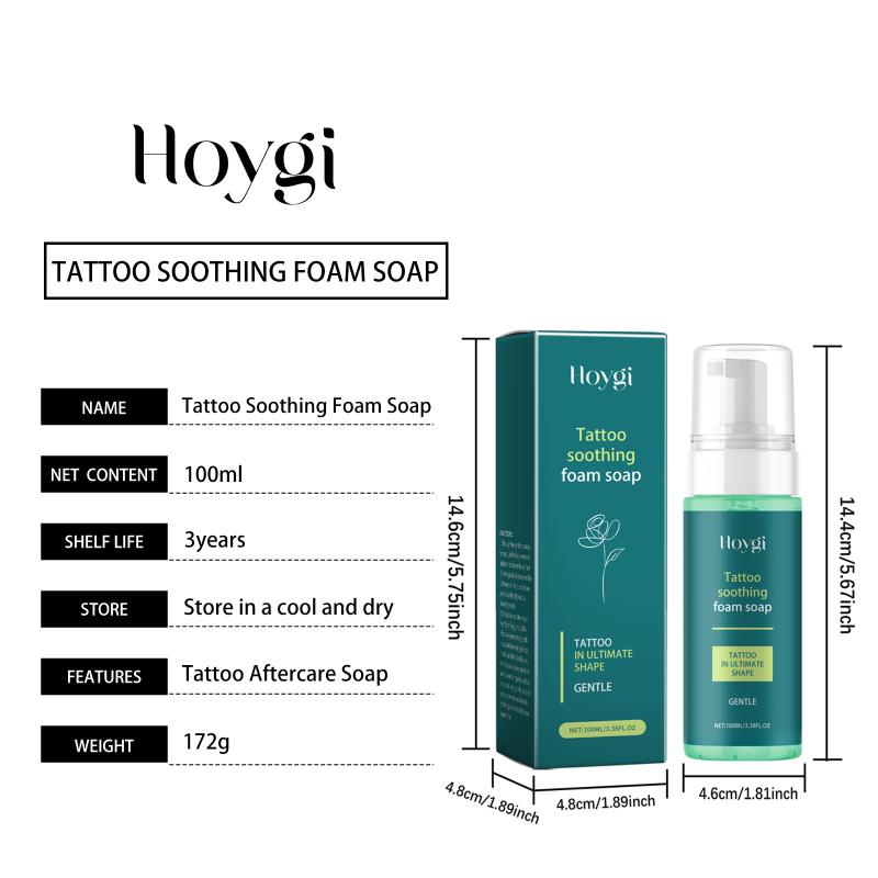Hydrating Tattoo Cleaning Mousse Fragrance Free Deep Cleansing Moisturizes Skin Color Safe for Sensitive Tattooed Skin