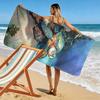 Sea Turtle Underwater Ocean Scene Beach towel quick-drying for travel outdoor sports jogging beach and swimming