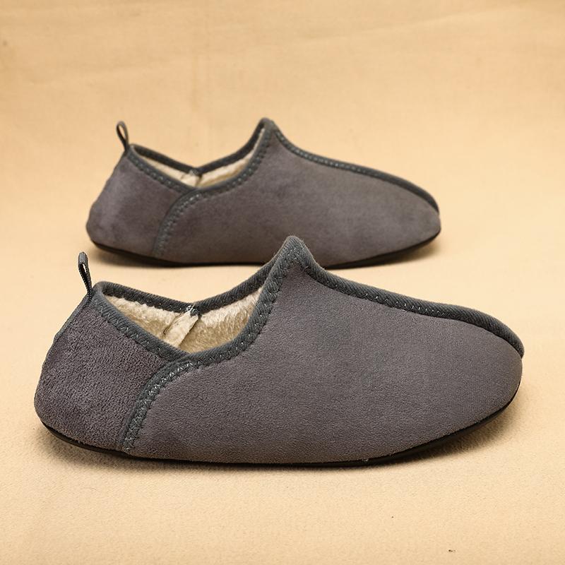 Winter Cotton Men Shoes Warm Slip on Lightweight Slippers Women Plush Bedroom Home Cotton Loafers Unisex Winter Warm Shoe
