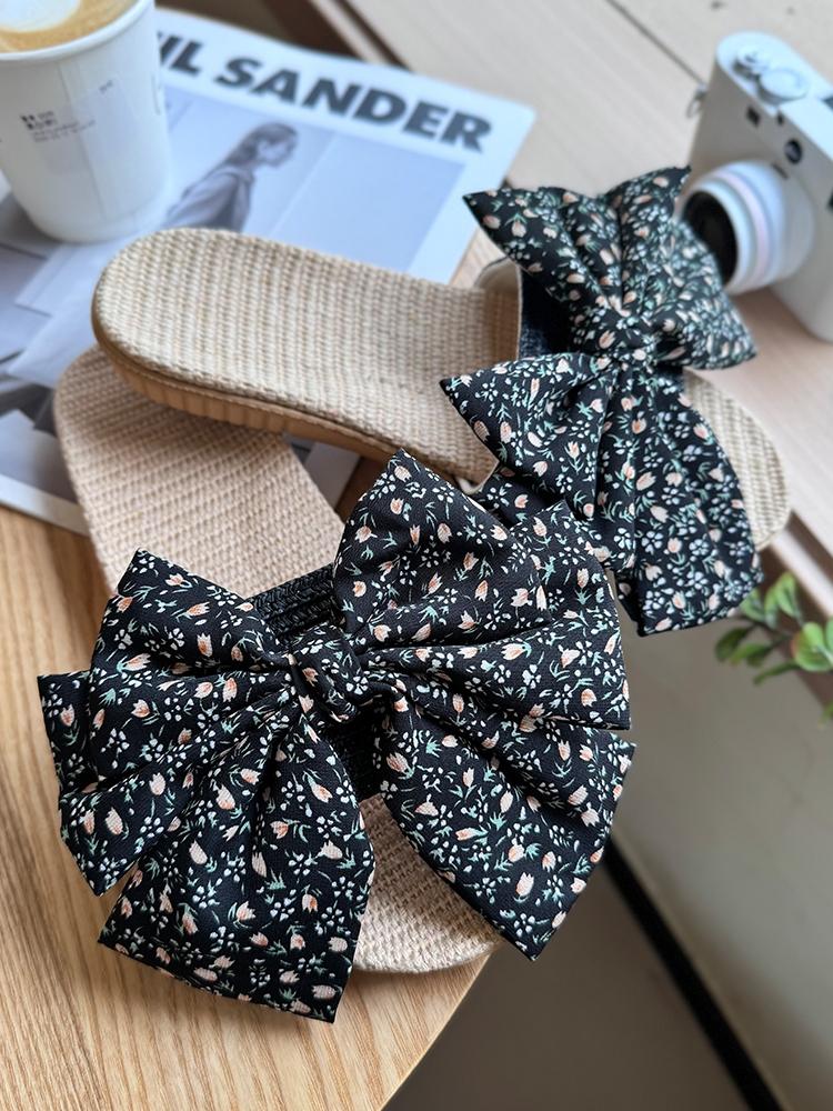 Fashion Shoes Women Ladies' Slippers Butterfly-Knot Soft Massage Rubber Floral Slides Butterfly-knot  Shoes Women Butterfly-Knot Ladies