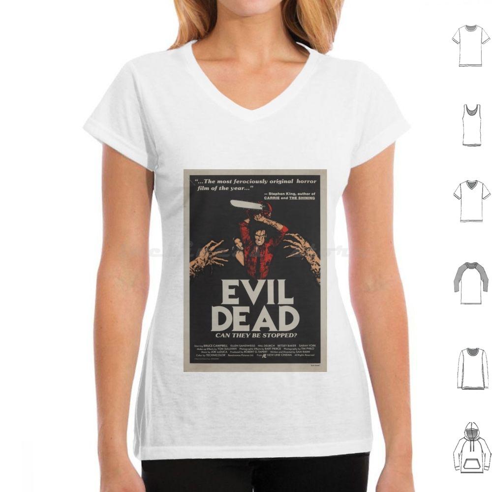 Evil Dead T Shirt Big Size 100 Cotton Horror Movie Dead Halloween Film Vintage Zombie Retro Funny Evil Dead Ash Bruce Campbell