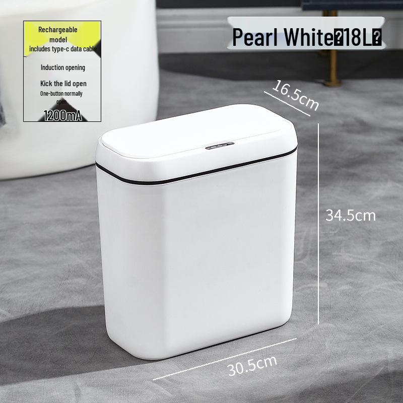 Pattumiera Intelligente Impermeabile IPX5 con Display LED, Coperchio Silenzioso e Attivazione a Pedale
