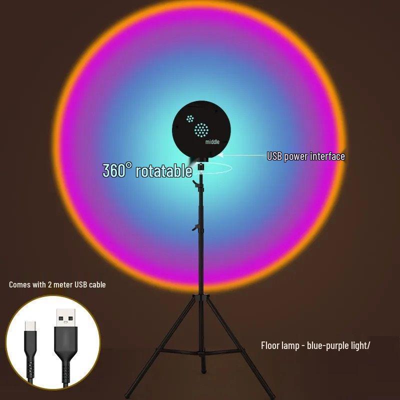 Seven-Color Remote Controlled Sunset Atmosphere Projector Lamp