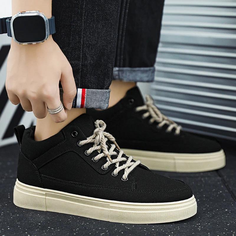 Pánské Boty Tenisky Mužské Muži Běžné Boty Tenis Luxusní Boty Závodní Trenéři Trend Jogging Vulkanizovaná Procházka Černá Boty Muži