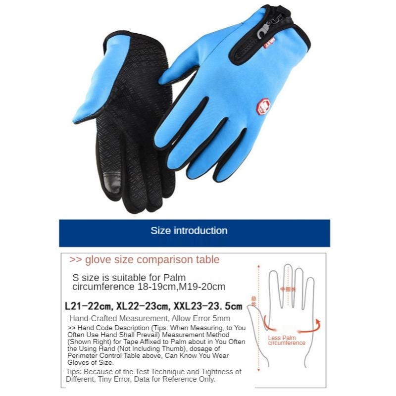 Winter Gloves Men Biking Bike Women Thermal Fleece Cold Wind Water Repellent Touch Screen Bicycle Warm Outdoor Activity Running Skiing Mitten