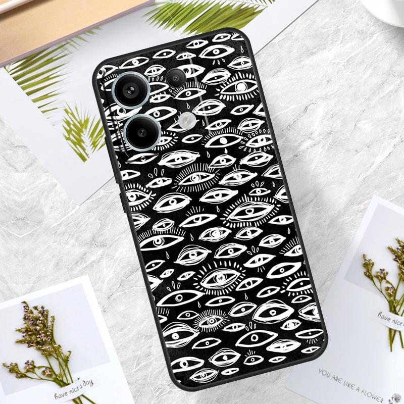 

Eyes Pattern Case For Xiaomi Redmi Note 14 13 12 11 10 9 15 Pro Plus Redmi 15 10C 12C 13C 14C 15C Cover Redmi Note 15 5G