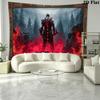 Kratos God Of War Wall Tapestry Aesthetic Wall Hanging Printed Fabric Blanket Decorative Tapestries for Bedroom Living Room Home Decor