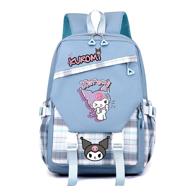 Cool Lomi Kuromi Backpack Student Schoolbag Anime Cartoon Print Junior High School High School Large Capacity Schoolbag