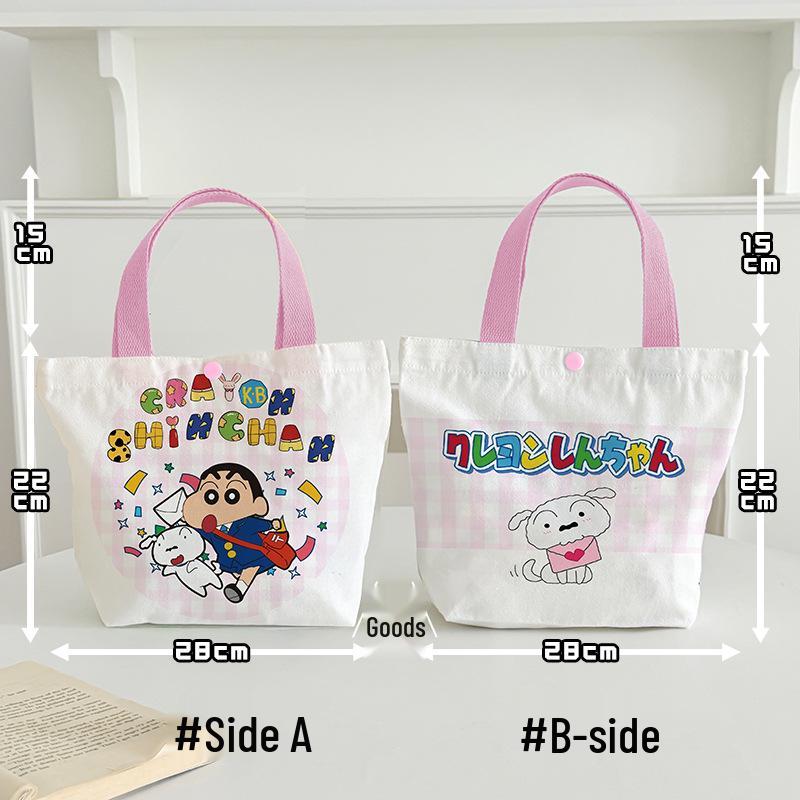 Cartoon Crayon Shin-chan Canvas Tote Bag for Kids & Women