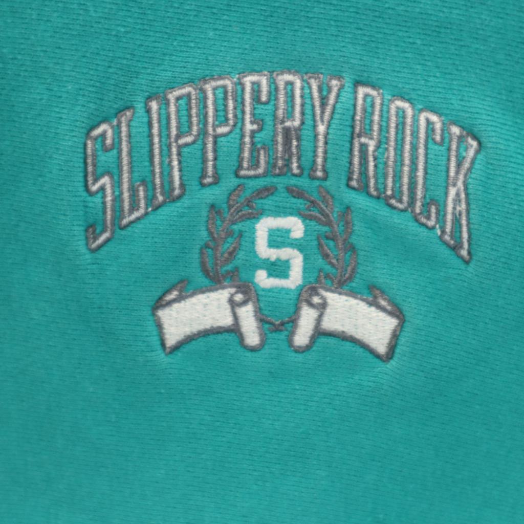 Champion 90s Old embroidered tag made in USA SLIPPERY ROCK Long sleeve Reverse Weave Sweatshirt trainer Men's Used