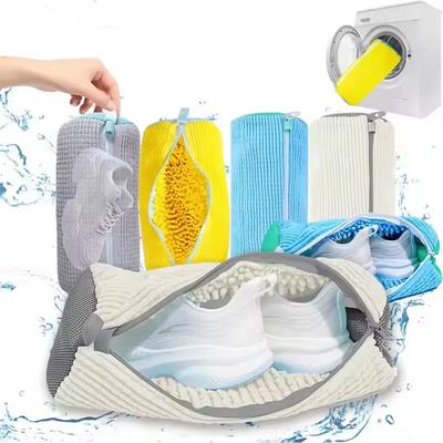1/2 STUKS Wassen Schoenen Tas Katoen Wasgoed Pluizige Vezels Verwijdert Gemakkelijk Vuil Waszakken Anti-Deformatie Schoenen Kleding Organizer