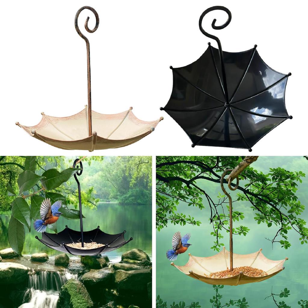 Umbrella Shaped Bird Feeder Gift Outdoor Hanging Bird Feeder Decorative for Patio