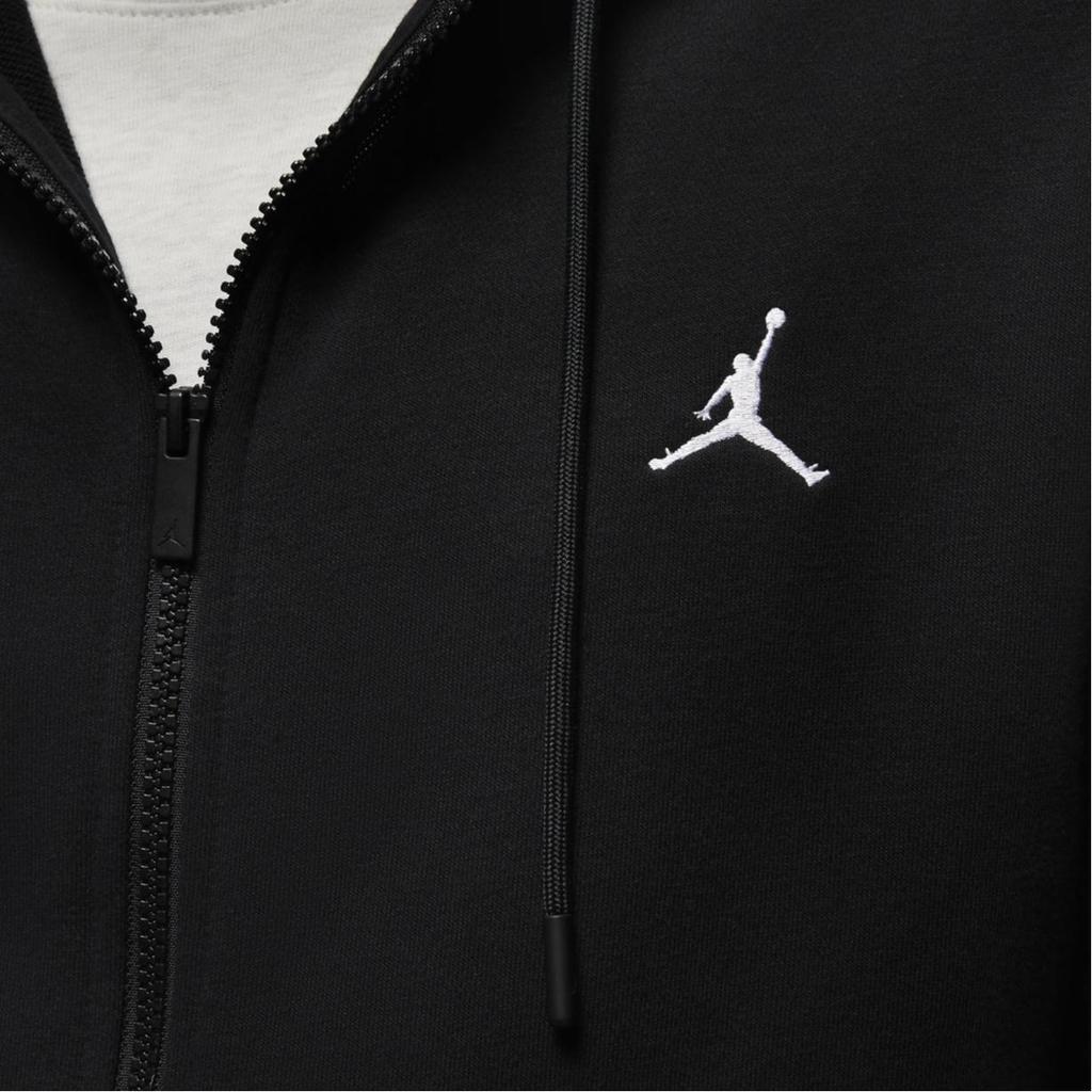 Jordan Solid Color Hooded Jacket With Embroidered Logo Men Jackets Black FV7292-010