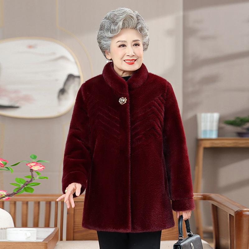 

Новая зимняя одежда с утолщенным мехом, например, шуба из меха норки, женское стильное пальто, похожее на меховое XL