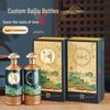 500ml Graviertes Baijiu Glasflaschen-Set: """Tausend Li von Flüssen und Bergen" Geschenkbox-Edition"""