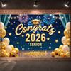 2026 Grad Background Star Decor Grad Event Display Graduation Banner Firework Design Senior Celebration Banner For Senior Indoor