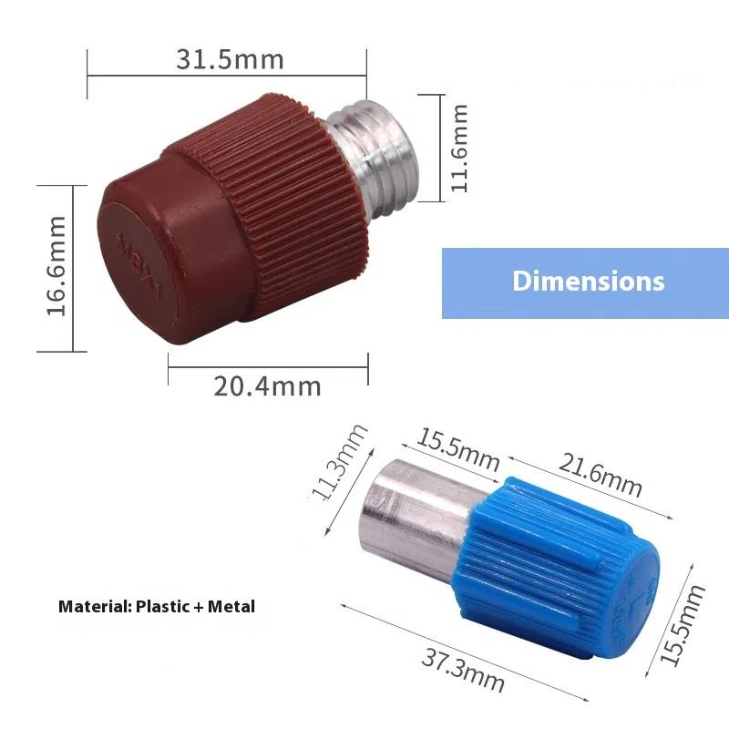 2 Stück Klimaanlagen HD ND Adapteranschlüsse R134A Für Opel Vw Seat Skoda ND Adapter Und 357820795H