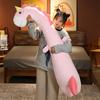 Cartoon Animal Dinosaur Shiba Inu Throw Pillow Plush Toy Unicorn Curved Long Pillow Girl Sleeping Soothing Doll