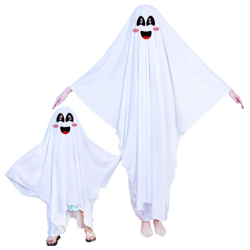 Ghostes Halloween Costumes White Ghostes Cloak Cape Halloween Cloak Cape Hat Ghostes Cosplay Supplies