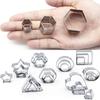 24Pcs Stainless Steel Biscuit Mold Mini Cookie Cutter Set Dough Biscuit Cutter Baking Tool Pie Fondant Cake Cookie Baking Mold