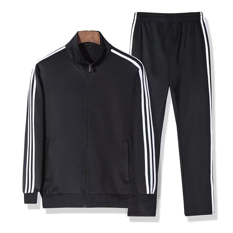 Couple's Casual Sportswear Set: Men's Sweatpants & Jacket with Women's Trendy Leggings