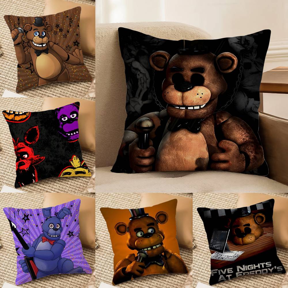 Movie Five N-Nights At F-Freddys Pillow Case Anti-dustmite Invisible Zipper Sofa Bed