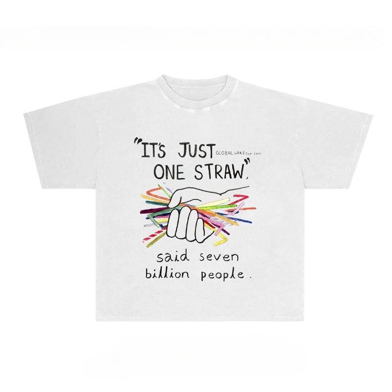 

Colored Straw Graphic Print Autumn Pure Cotton Men s and Women s T-shirt Short Sleeve Street Fashion Trend Clothing Kawaii S