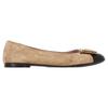 Ferragamo Cap Toe BallerInas In Brown Suede Brown